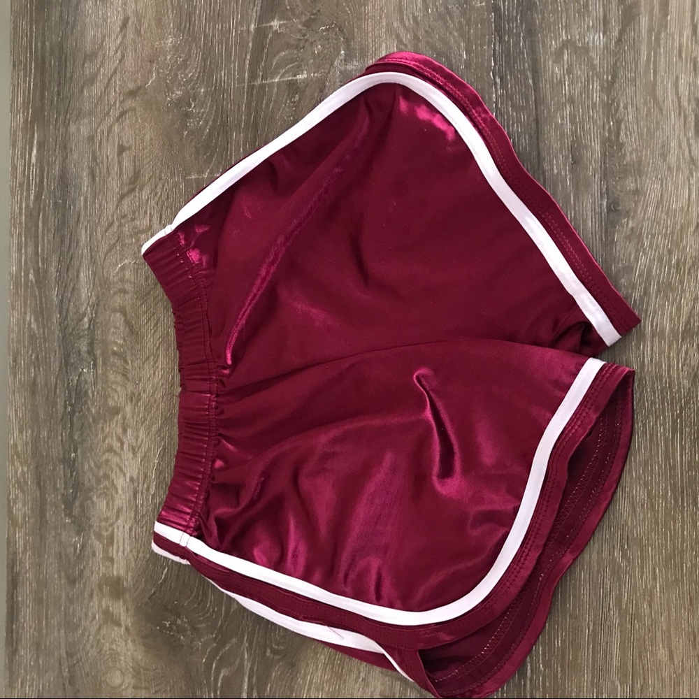 Majenta Activewear Shorts with White Stripes